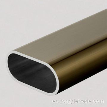 Tubo de aluminio personalizado tubo ovalado de extrusión de aluminio